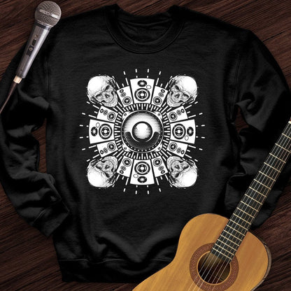 Printify Sweatshirt Black / S Trippy Speaker Crewneck