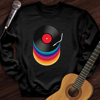 Printify Sweatshirt Black / S Turntable Crewneck