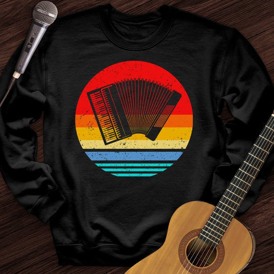Printify Sweatshirt Black / S Vintage Accordion Crewneck