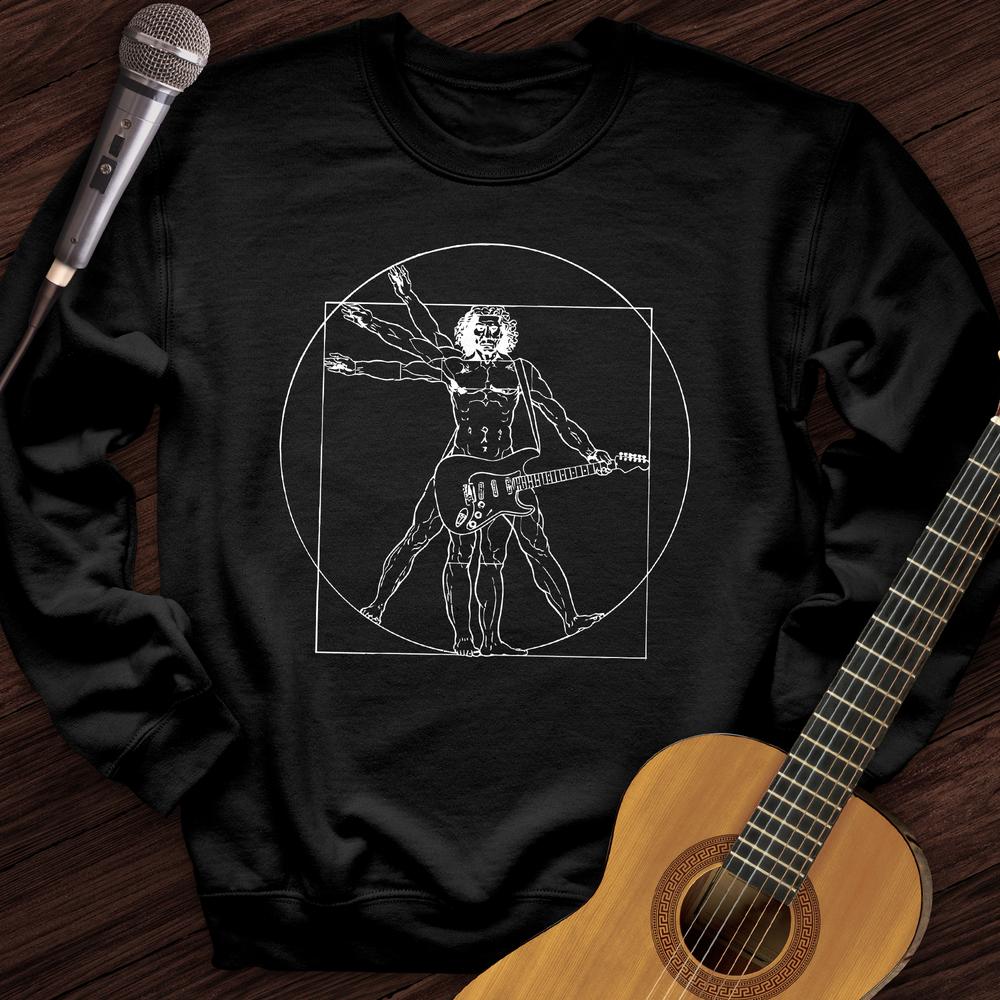 Printify Sweatshirt Black / S Vitruvian Rocker Crewneck