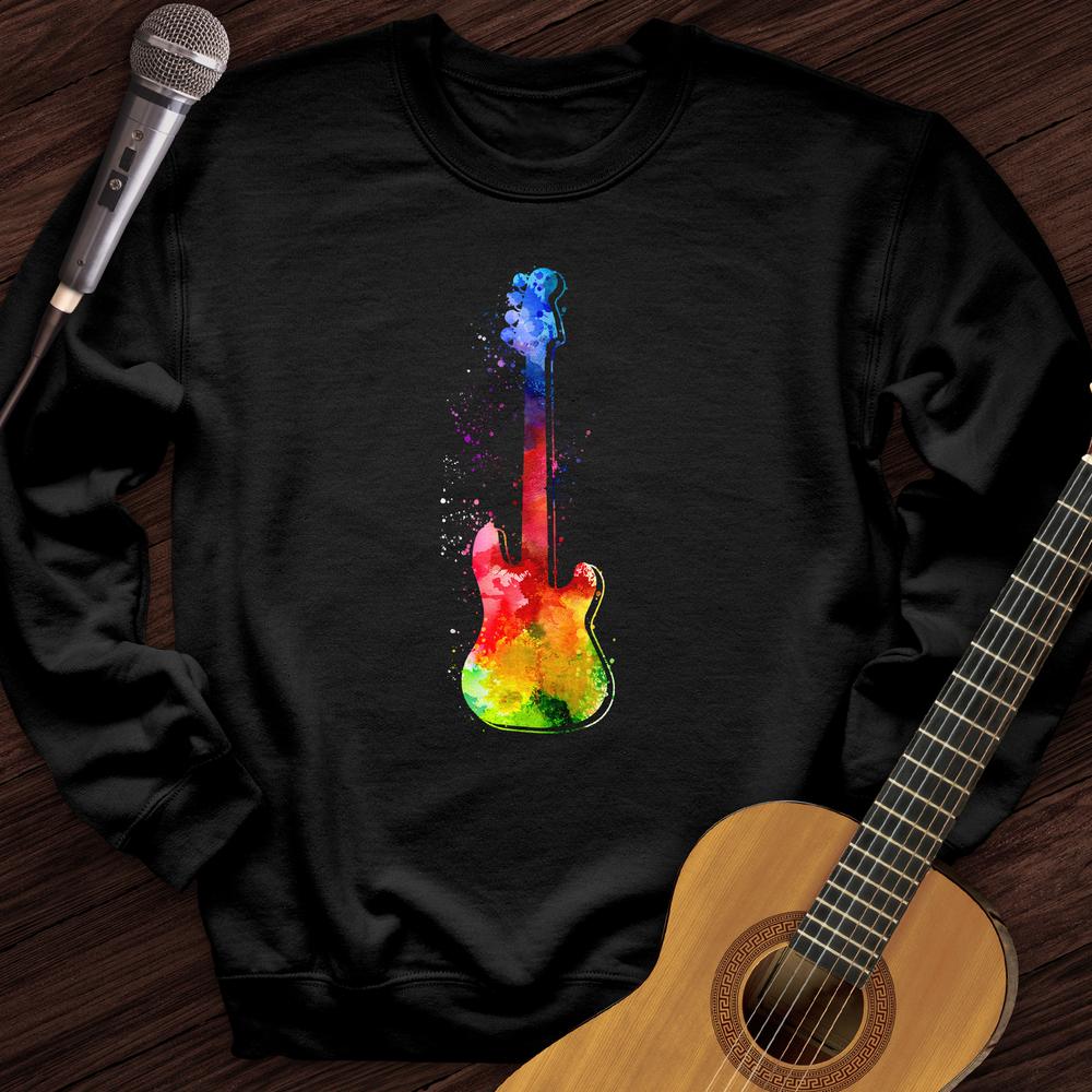 Printify Sweatshirt Black / S Water Color Electric Crewneck