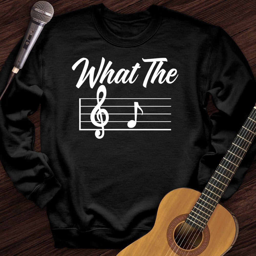 Printify Sweatshirt Black / S What The Crewneck