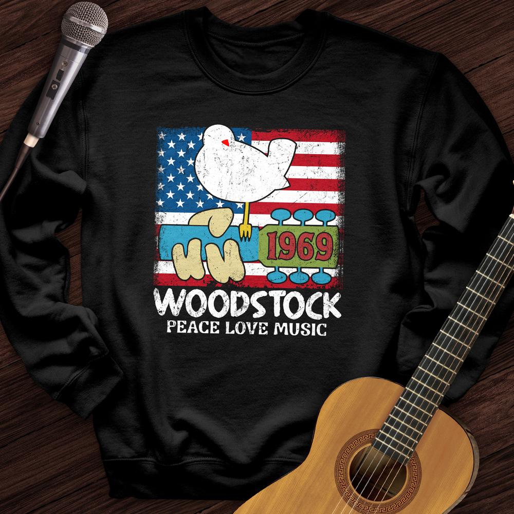 Printify Sweatshirt Black / S Woodstock 1969 Crewneck