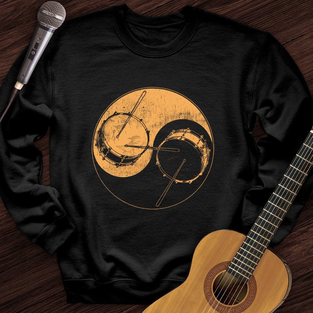 Printify Sweatshirt Black / S Yin Yang Drums Crewneck