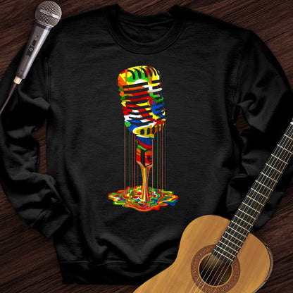 Printify Sweatshirt Melting Microphone Crewneck