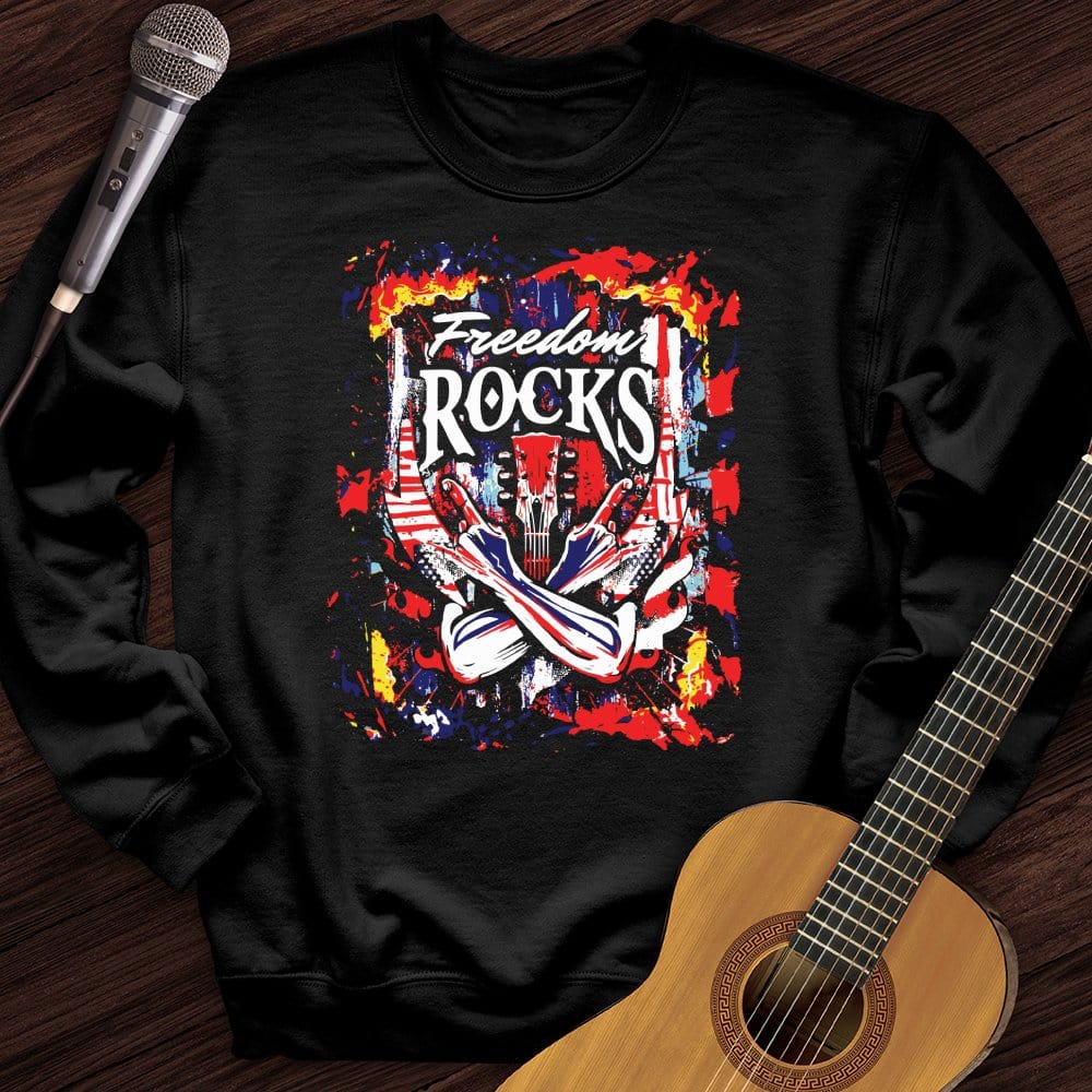 Printify Sweatshirt Navy / M Freedom Totally Rocks Crewneck