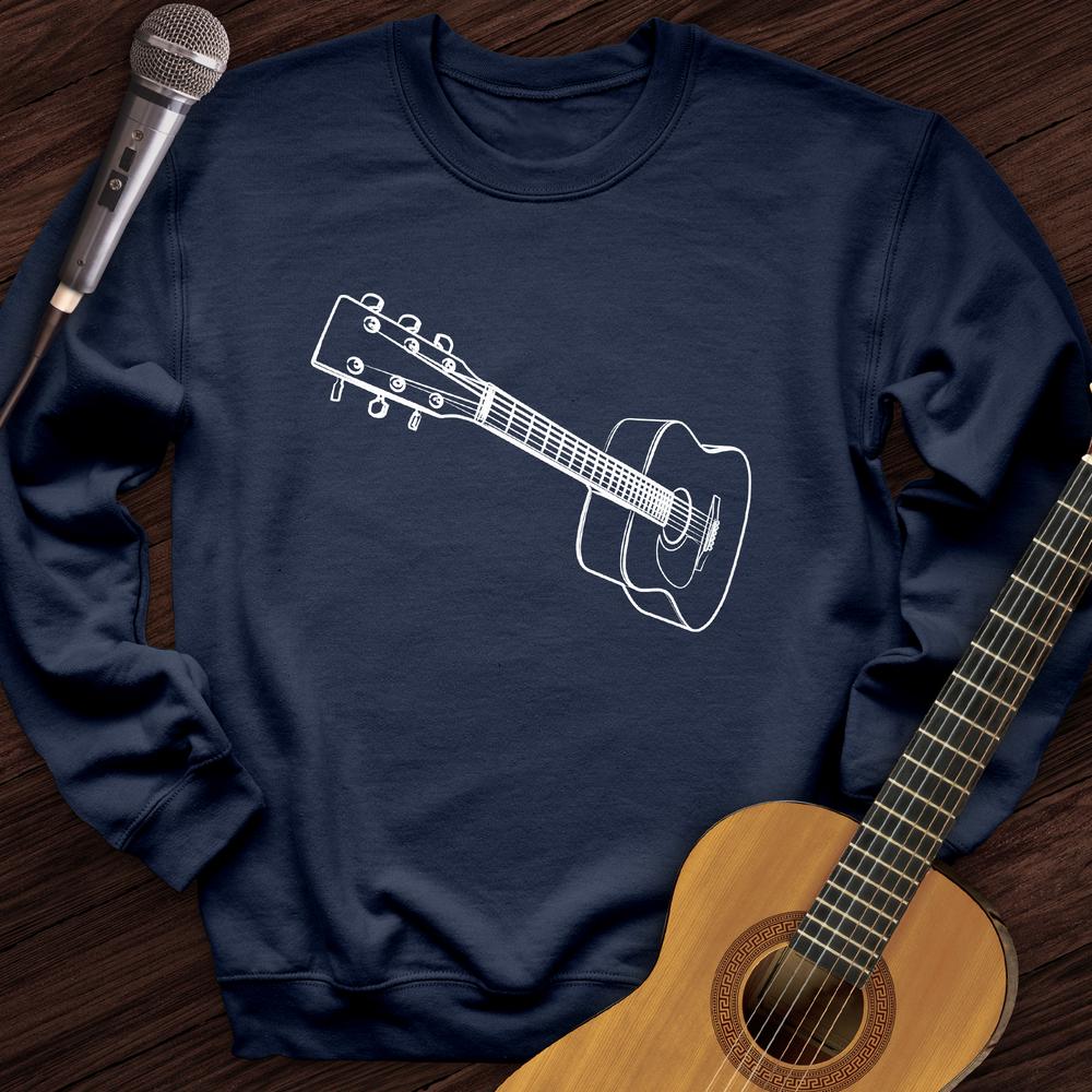 Printify Sweatshirt Navy / S 3D Guitar Crewneck