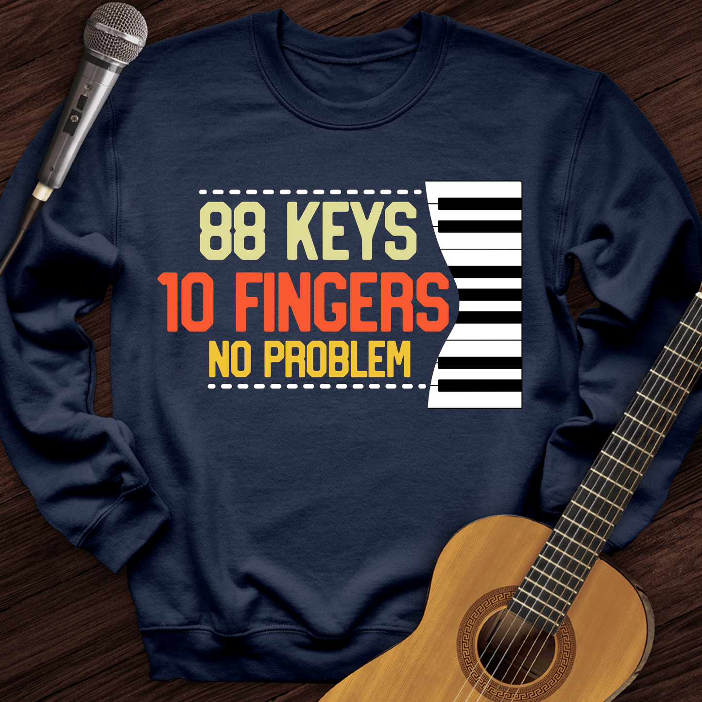 Printify Sweatshirt Navy / S 88 Keys Crewneck