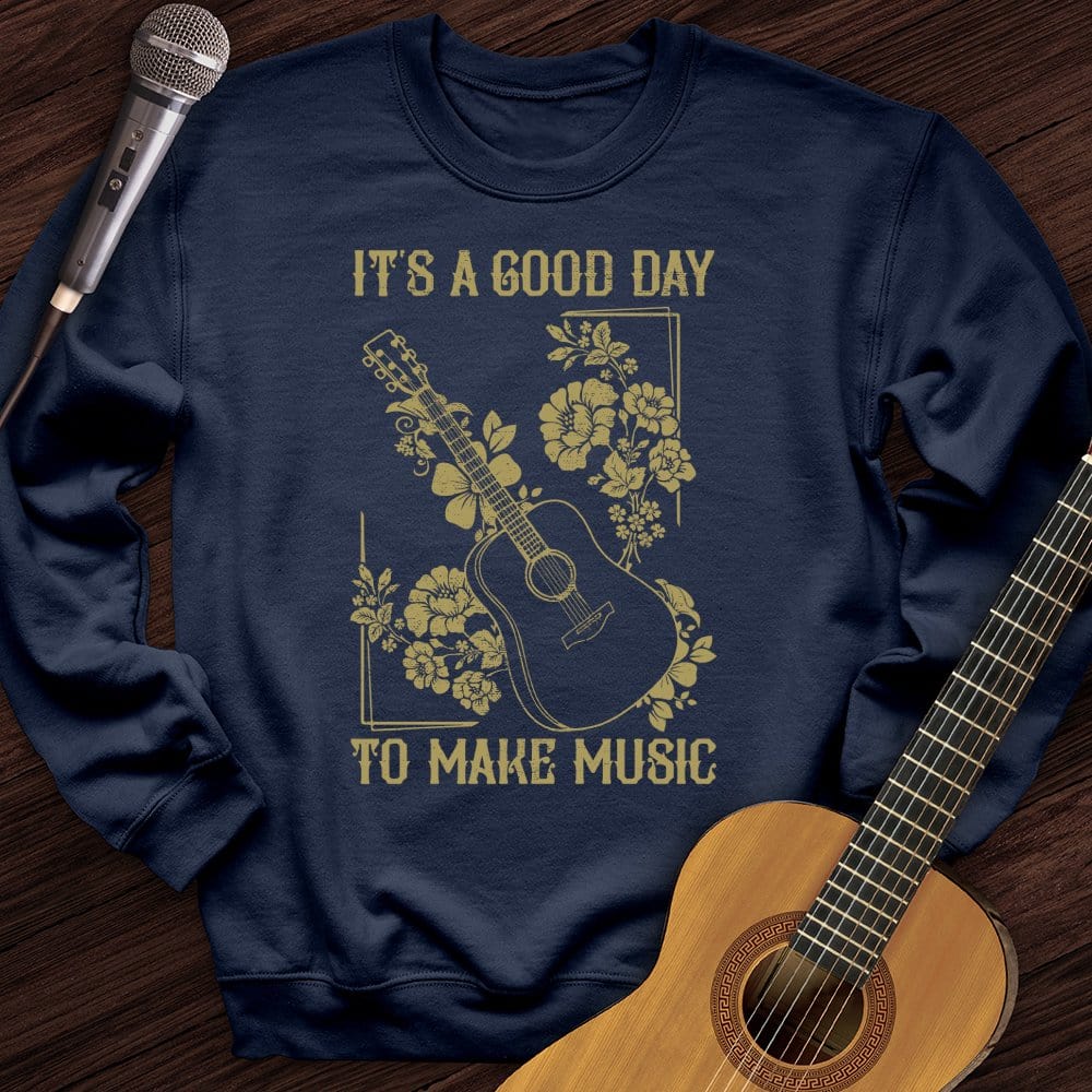 Printify Sweatshirt Navy / S A Good Day Crewneck