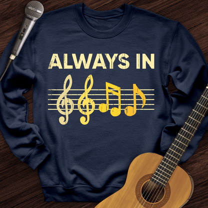 Printify Sweatshirt Navy / S Always In Crewneck