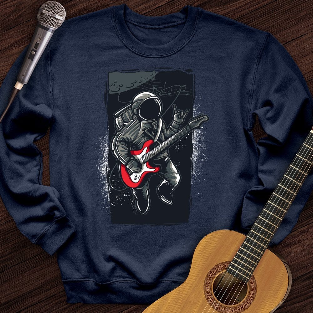 Printify Sweatshirt Navy / S Astro Guitar Crewneck