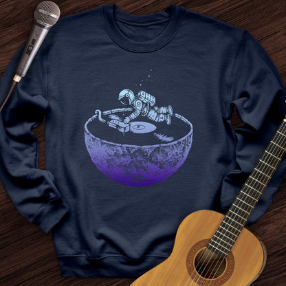 Printify Sweatshirt Navy / S Astro On Record Crewneck
