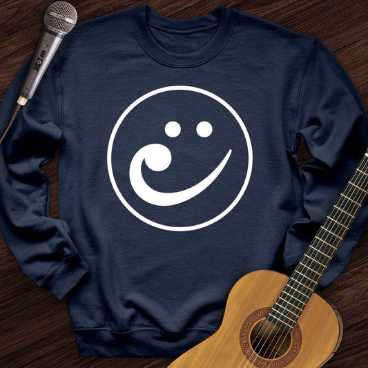 Printify Sweatshirt Navy / S Bass Face Crewneck