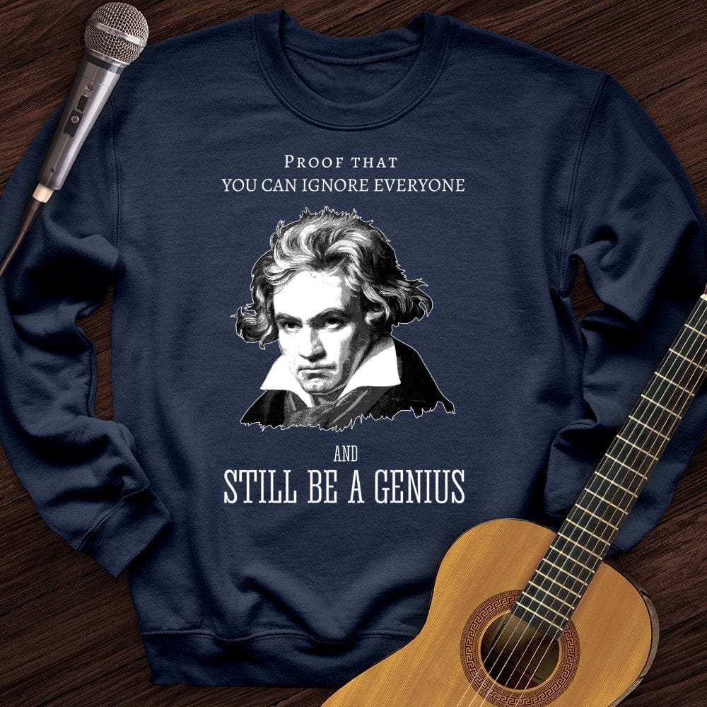 Printify Sweatshirt Navy / S Beethoven Proof That Crewneck