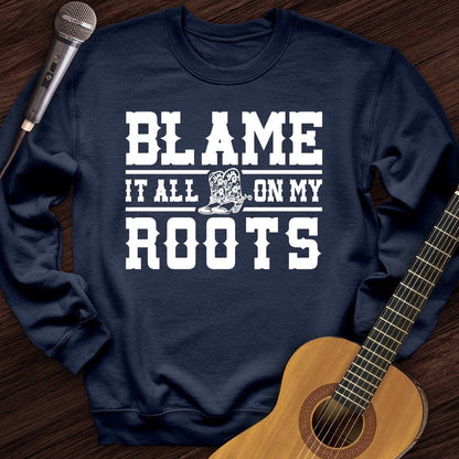 Printify Sweatshirt Navy / S Blame It Crewneck