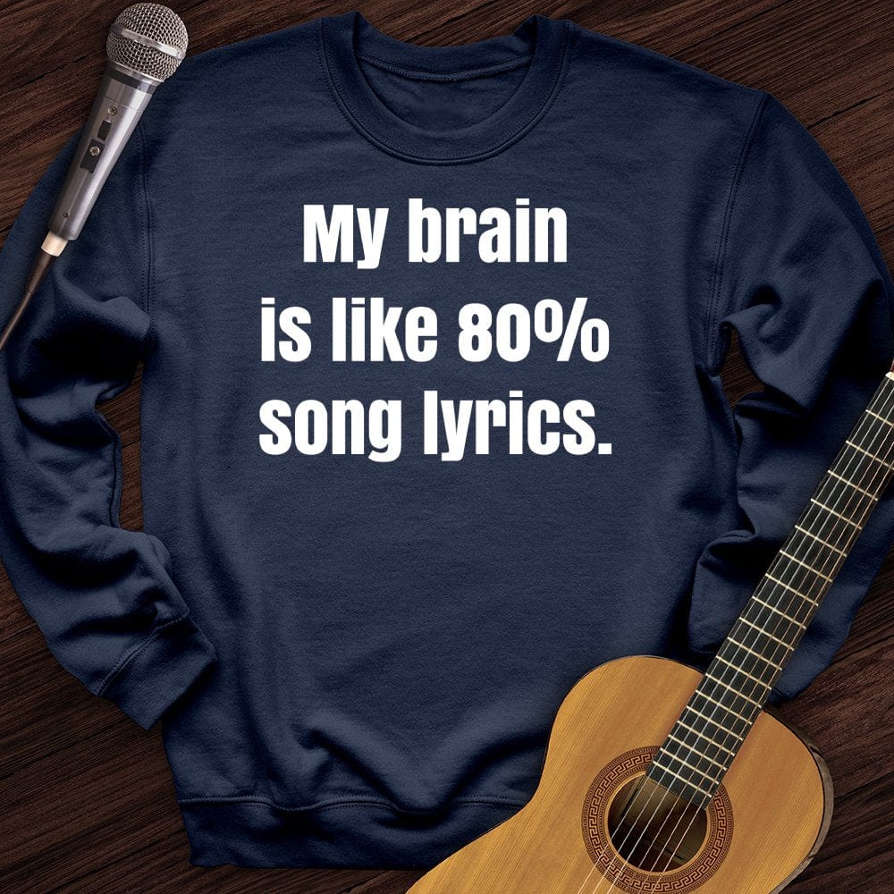 Printify Sweatshirt Navy / S Brain of Lyrics Crewneck