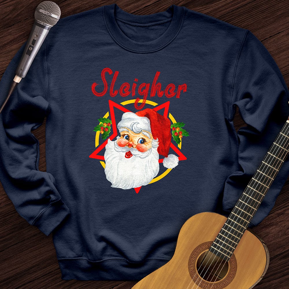 Printify Sweatshirt Navy / S Christmas Sleigher Crewneck