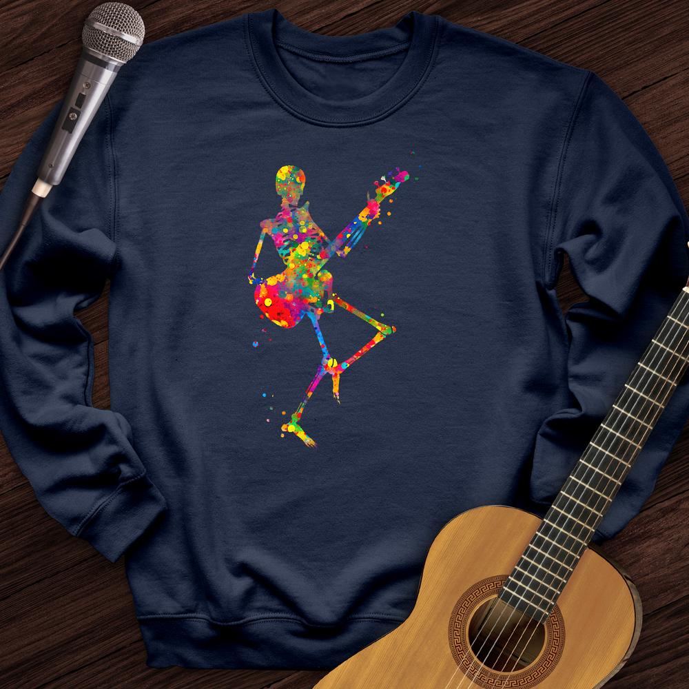 Printify Sweatshirt Navy / S Colorful Souls Guitar Crewneck