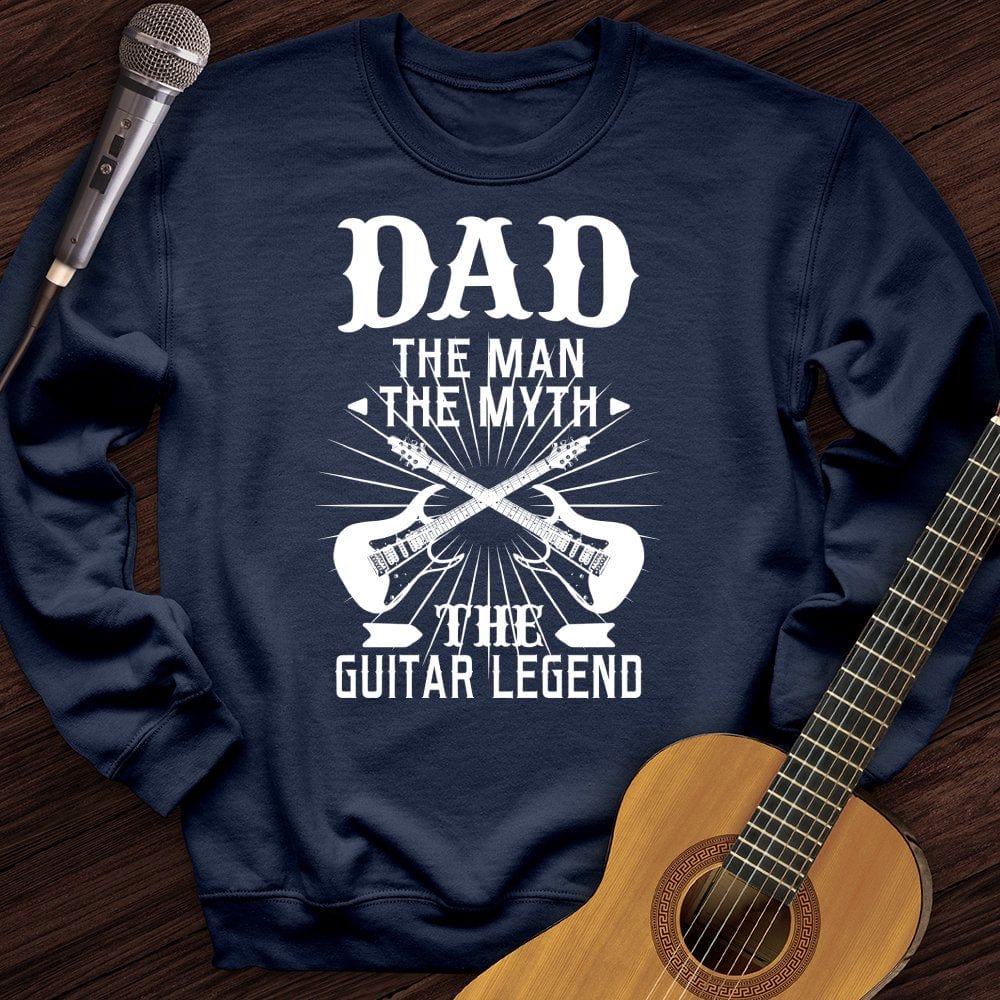 Printify Sweatshirt Navy / S Dad Guitar Crewneck