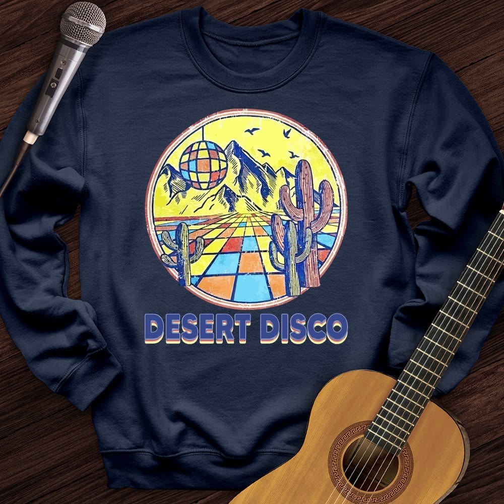 Printify Sweatshirt Navy / S Desert Disco Crewneck