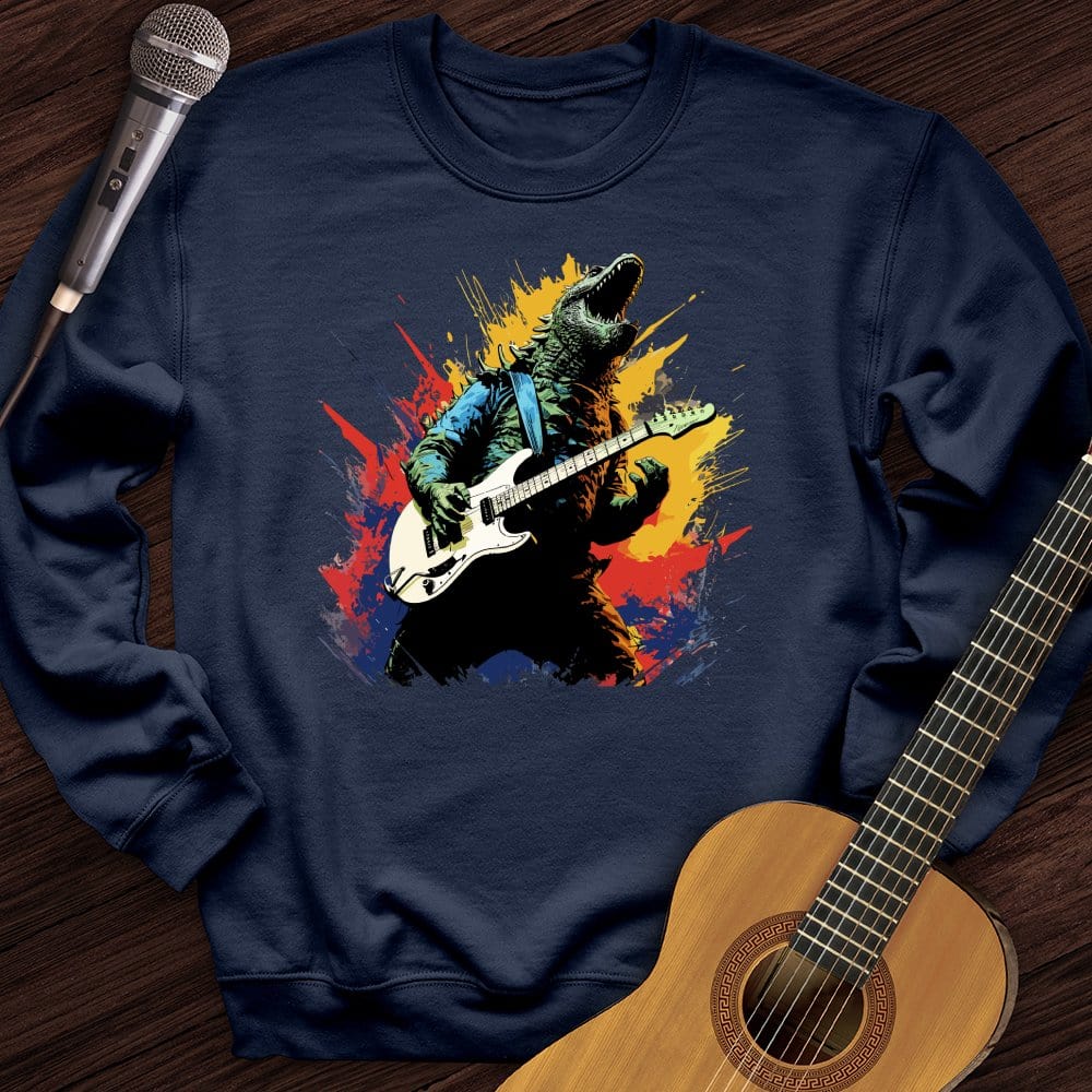 Printify Sweatshirt Navy / S Dino Rocker Crewneck