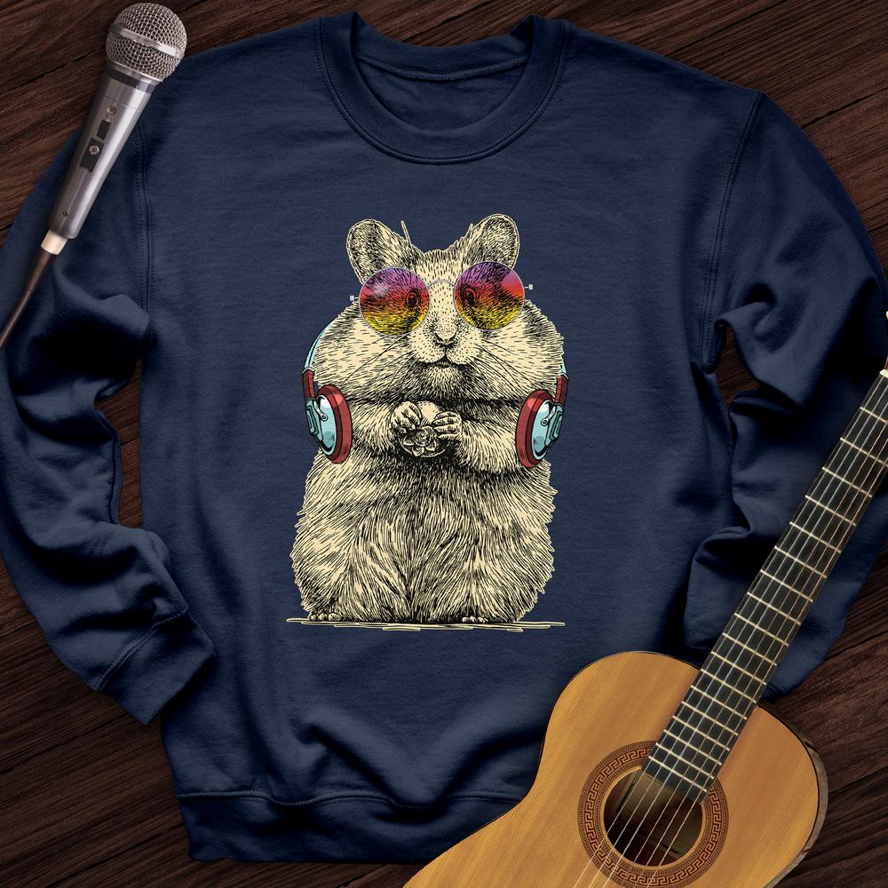 Printify Sweatshirt Navy / S DJ Hampster Crewneck