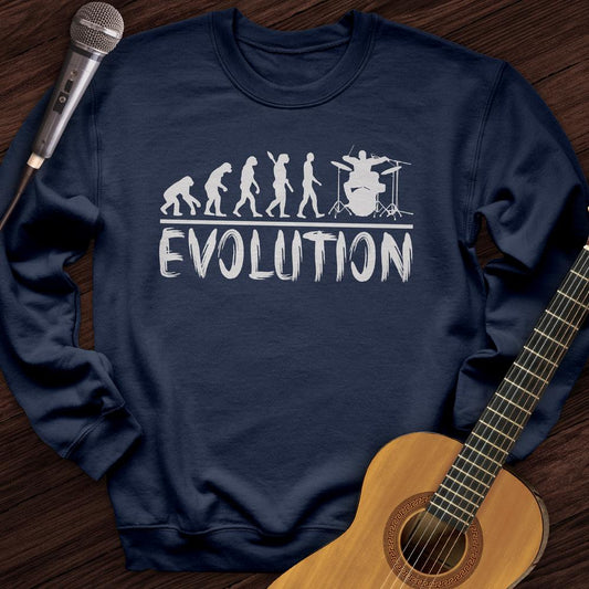 Printify Sweatshirt Navy / S Drummer Evolution Crewneck
