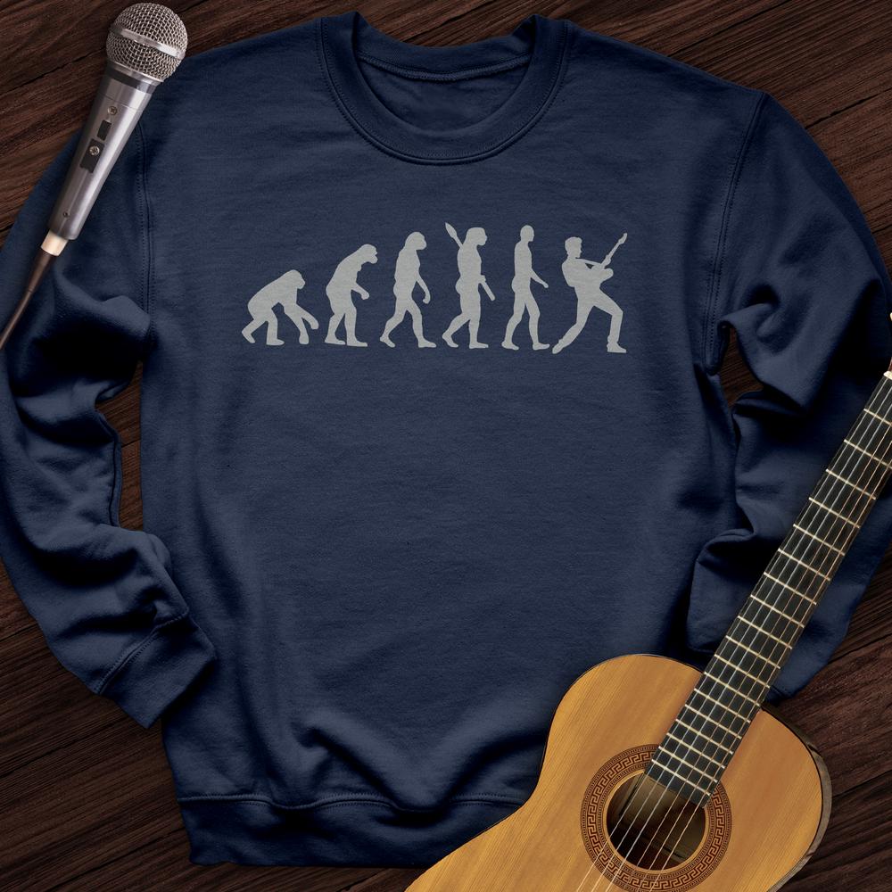 Printify Sweatshirt Navy / S Evolution of Rock Crewneck
