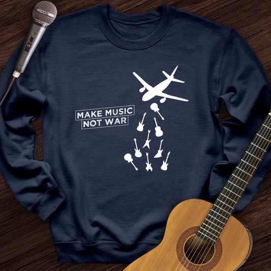 Printify Sweatshirt Navy / S Falling Guitars Crewneck