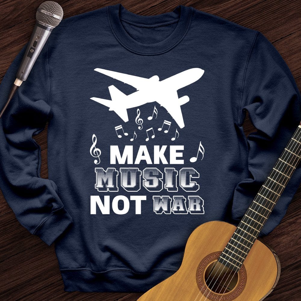 Printify Sweatshirt Navy / S Falling Music Notes Crewneck