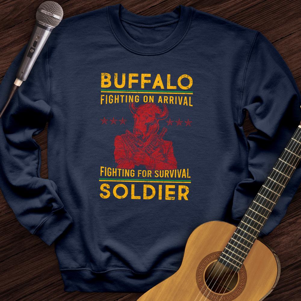 Printify Sweatshirt Navy / S Fighting Buffalo Crewneck