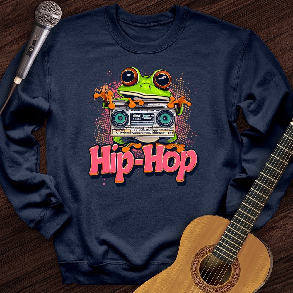 Printify Sweatshirt Navy / S Funky Frog Crewneck