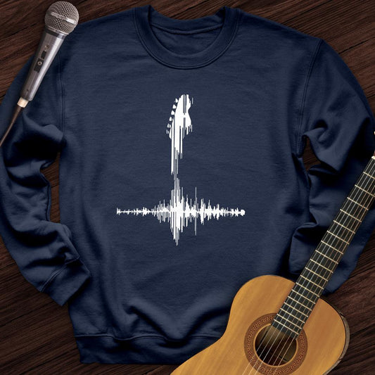 Printify Sweatshirt Navy / S Guitar Frequency Crewneck