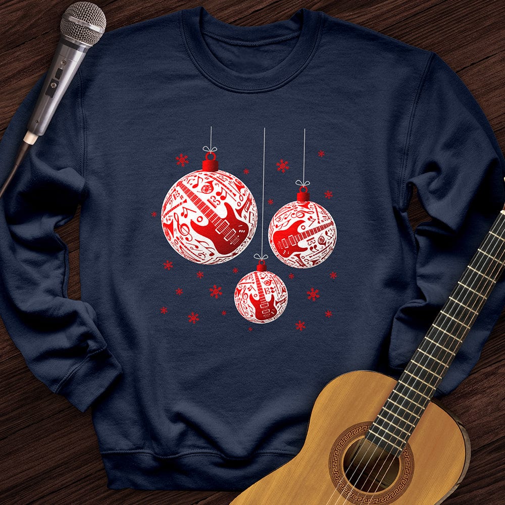 Printify Sweatshirt Navy / S Guitar Ornaments Crewneck