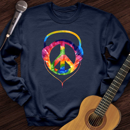 Printify Sweatshirt Navy / S Headphones Crewneck