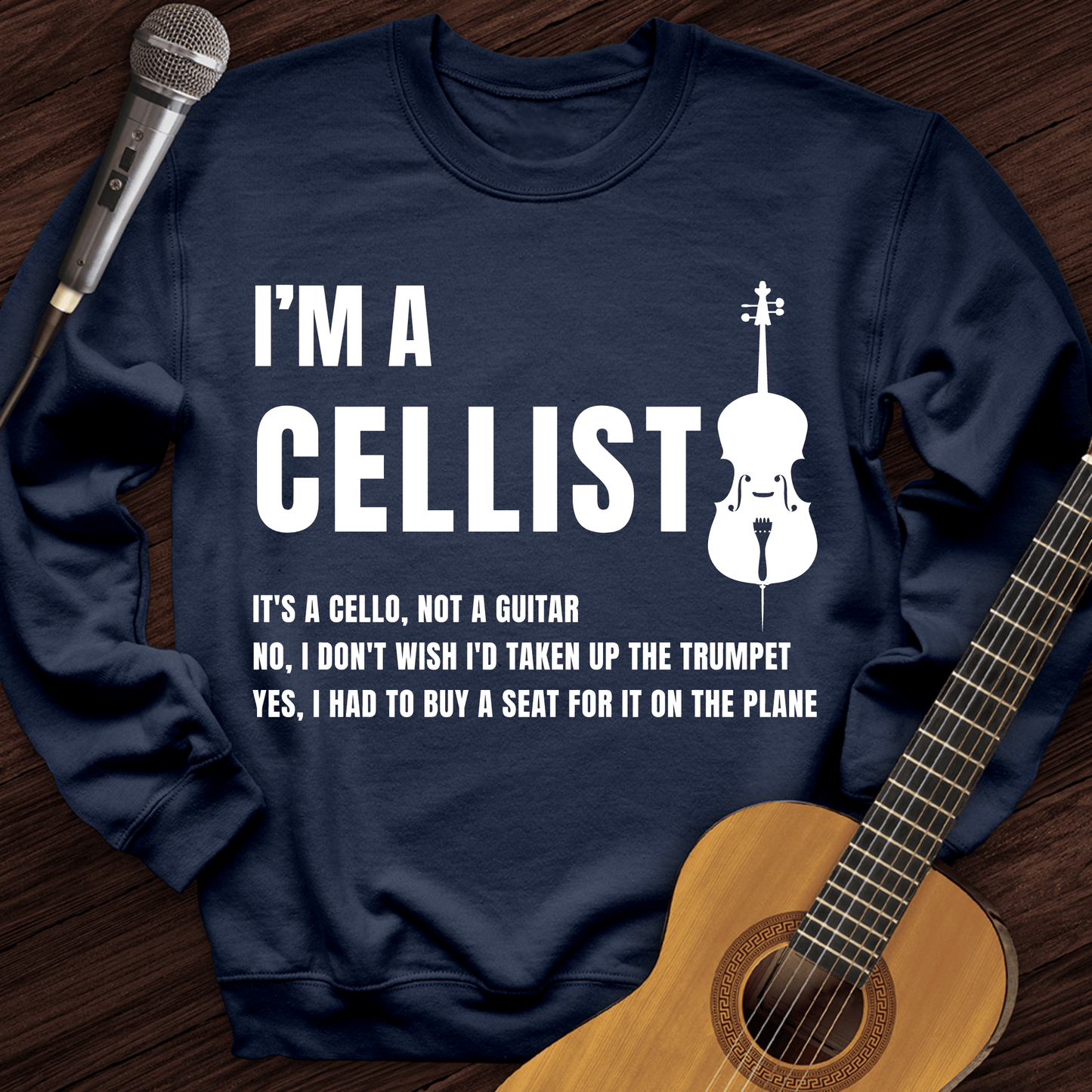 Printify Sweatshirt Navy / S I'm A Cellist Crewneck
