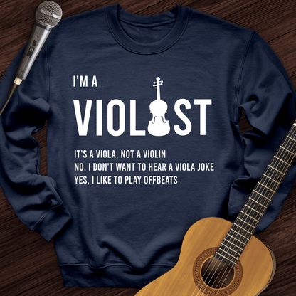 Printify Sweatshirt Navy / S I'm A Violist Crewneck