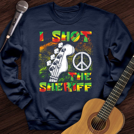 Printify Sweatshirt Navy / S I Shot The Sheriff Crewneck