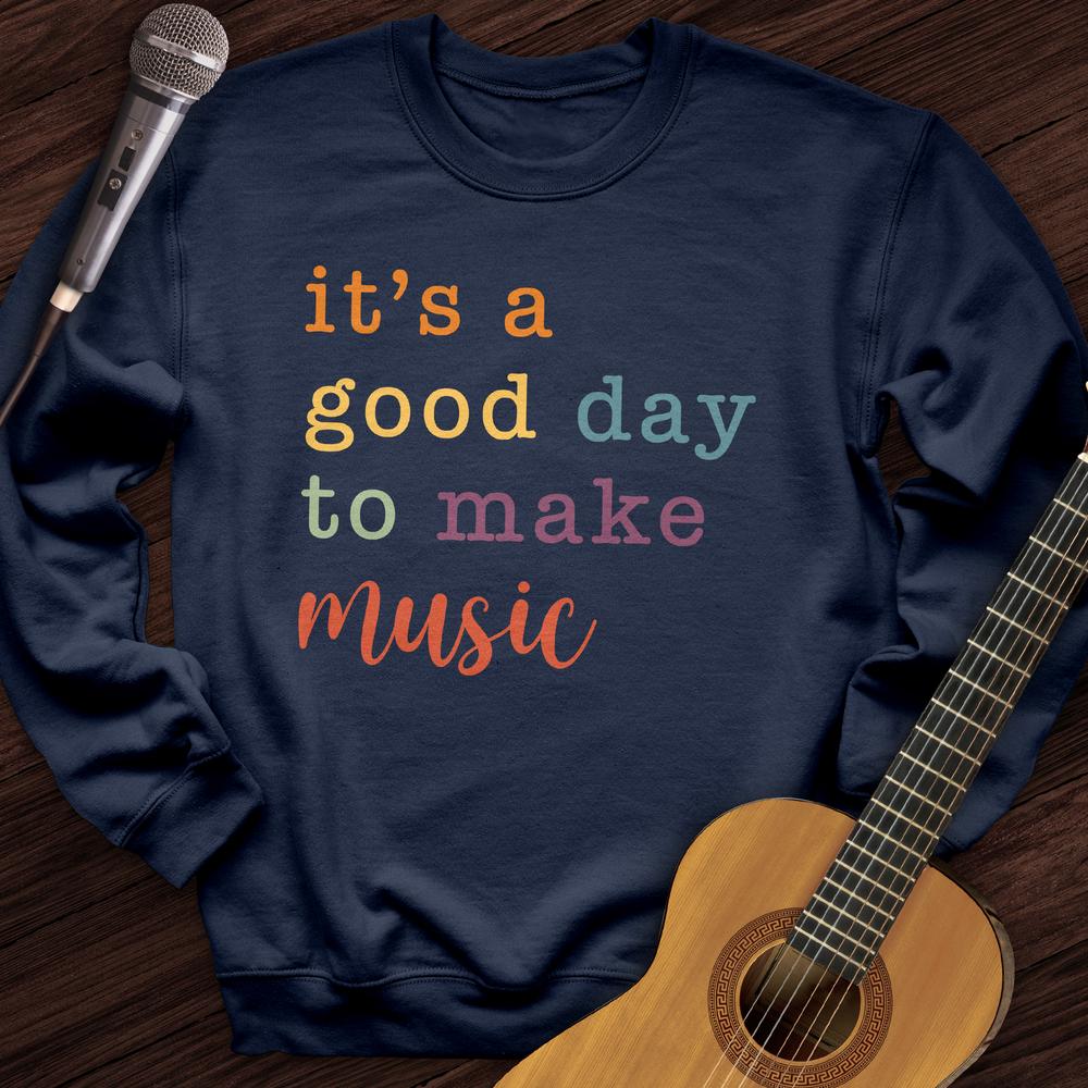 Printify Sweatshirt Navy / S It's A Good Day Crewneck