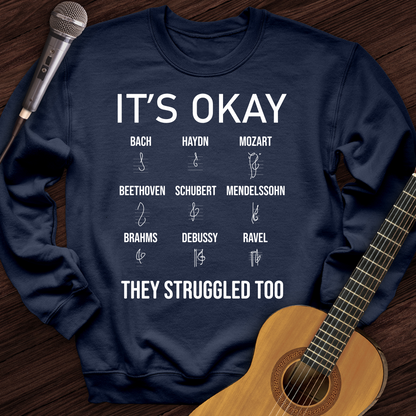 Printify Sweatshirt Navy / S It's Okay Crewneck