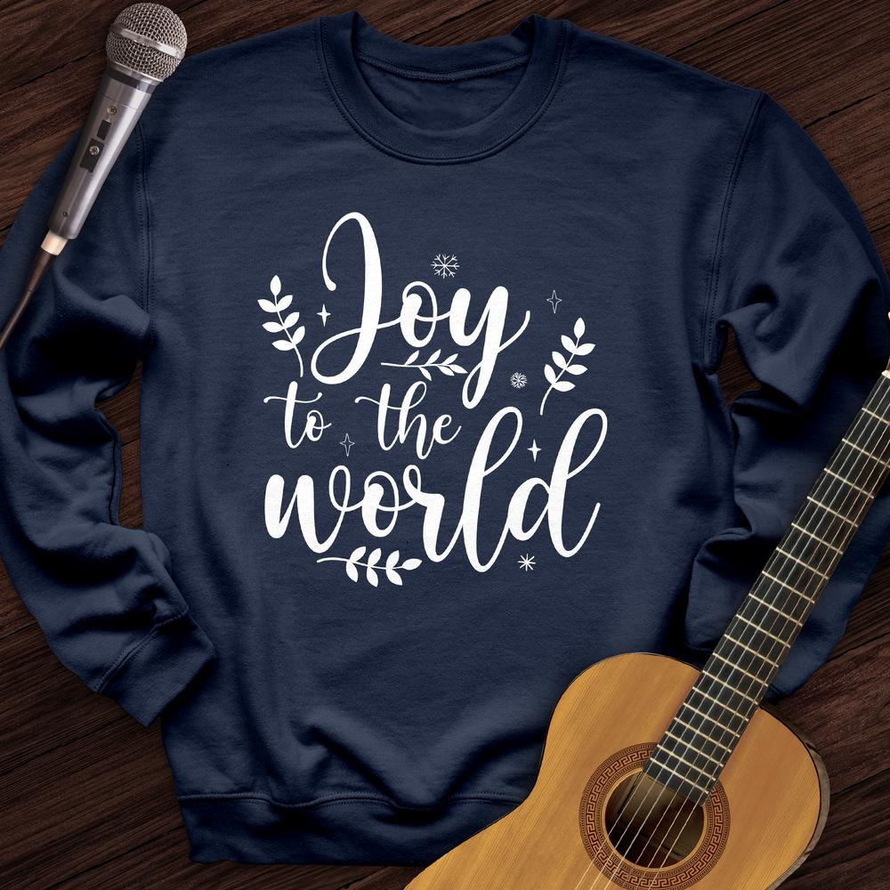 Printify Sweatshirt Navy / S Joy To The World Crewneck