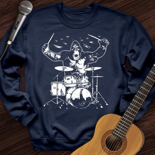 Printify Sweatshirt Navy / S King Kong Drums Crewneck