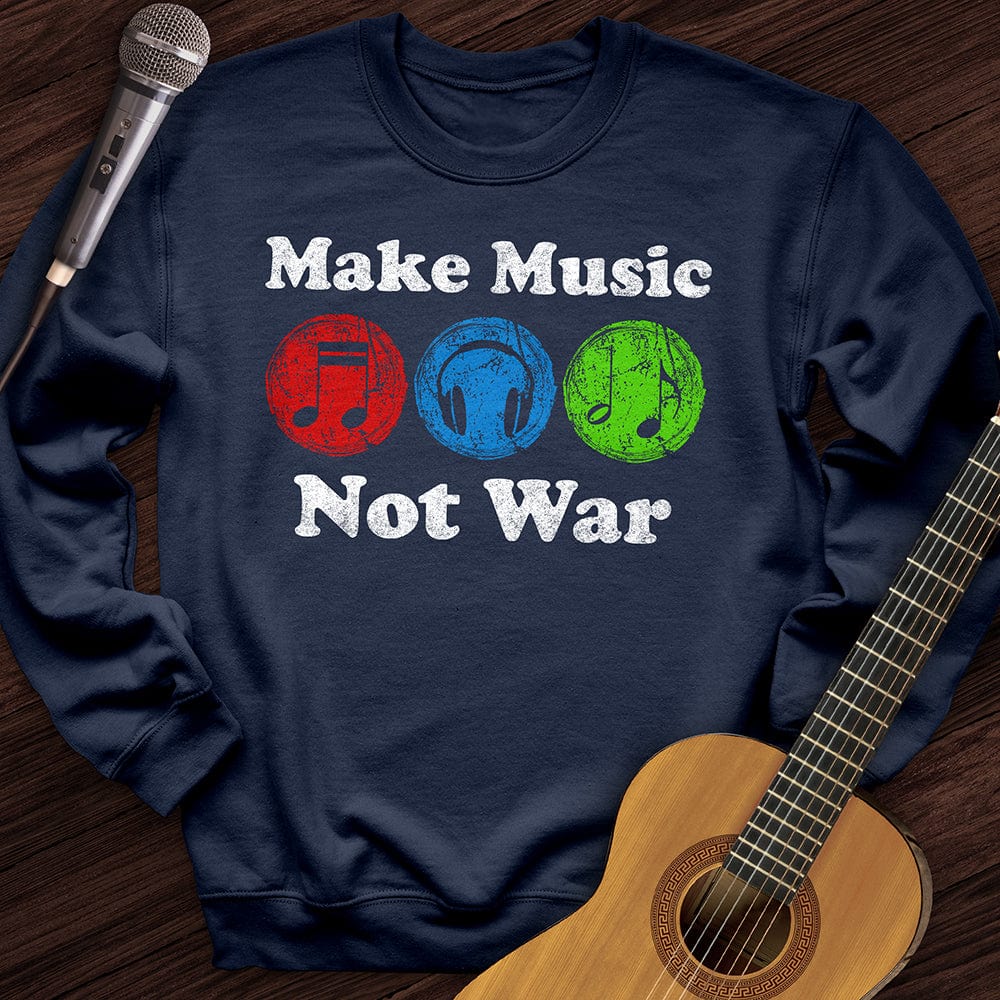 Printify Sweatshirt Navy / S Make Music Dots Crewneck