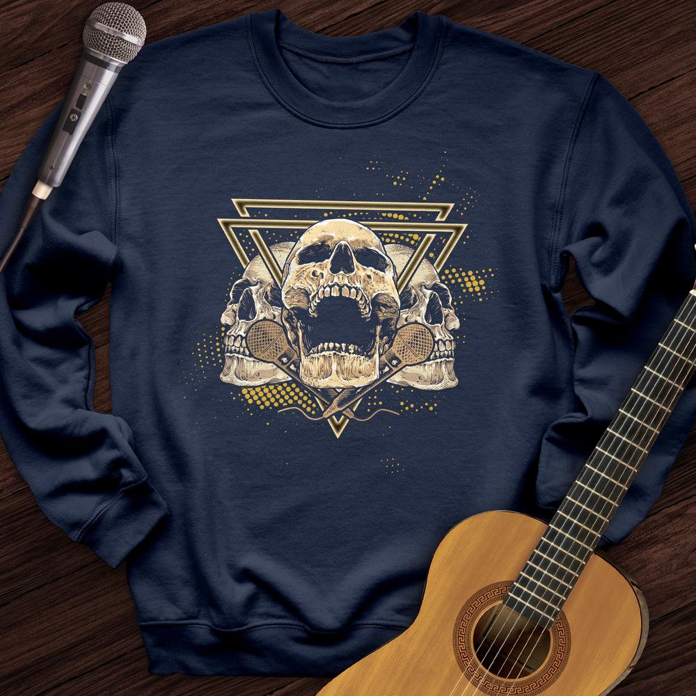 Printify Sweatshirt Navy / S Microphone Soul Crewneck