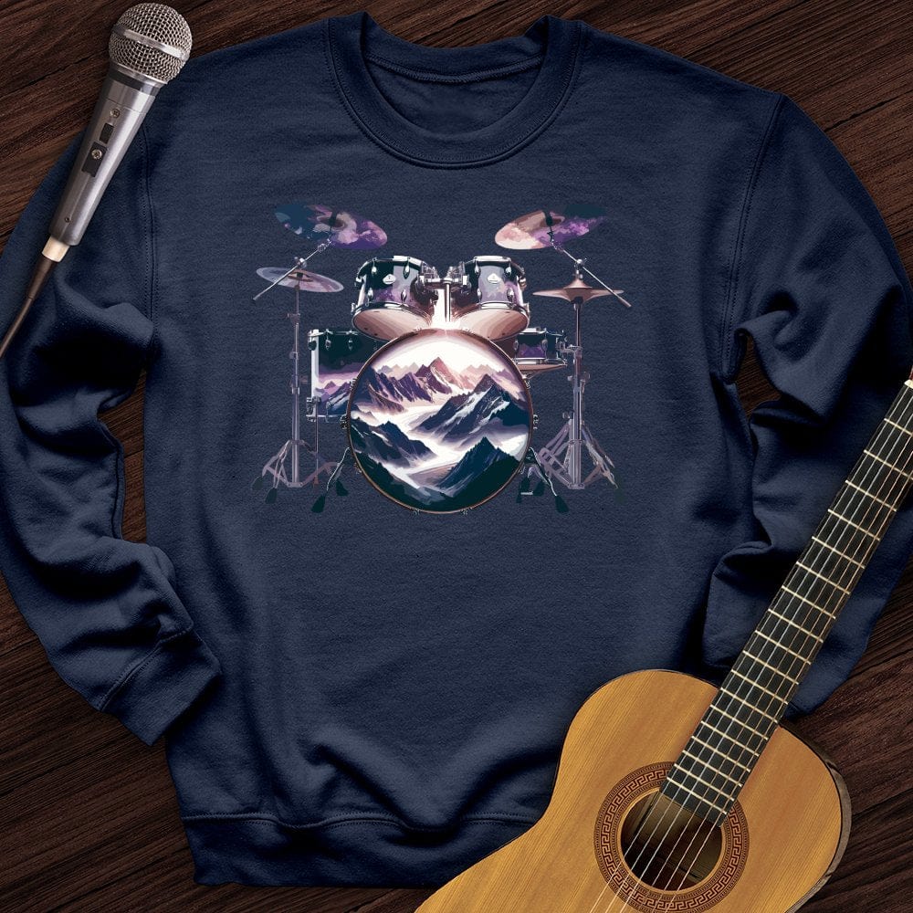 Printify Sweatshirt Navy / S Mountain Beat Crewneck