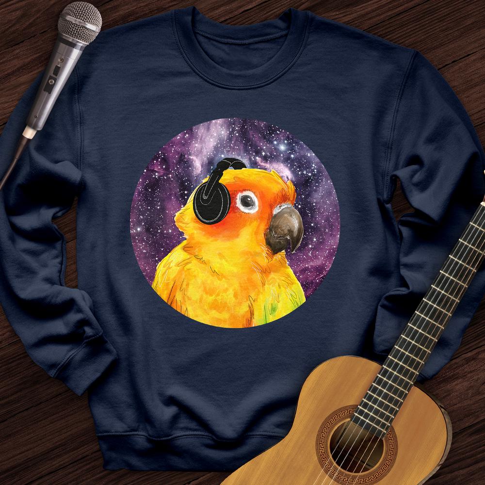 Printify Sweatshirt Navy / S Music Bird Crewneck