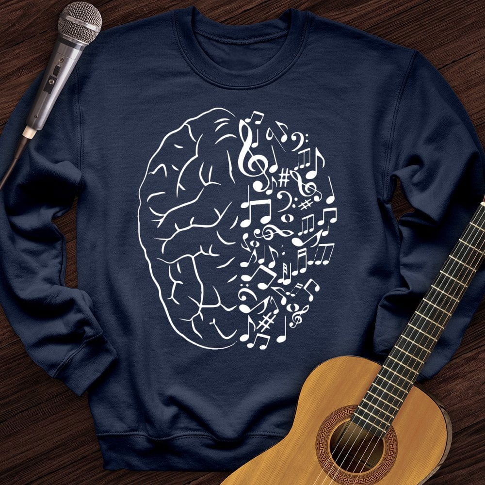 Printify Sweatshirt Navy / S Music In My Mind Crewneck