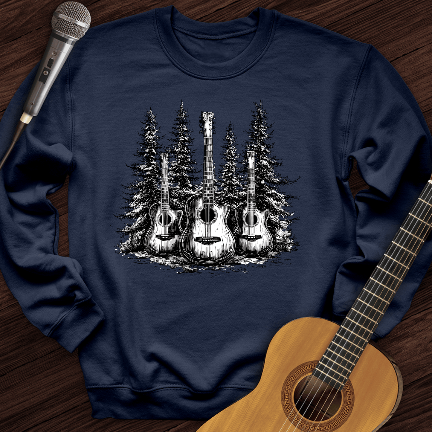 Printify Sweatshirt Navy / S Music In Nature Crewneck