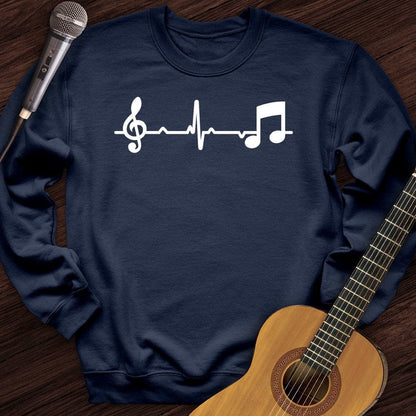 Printify Sweatshirt Navy / S Music is Lifeline Crewneck