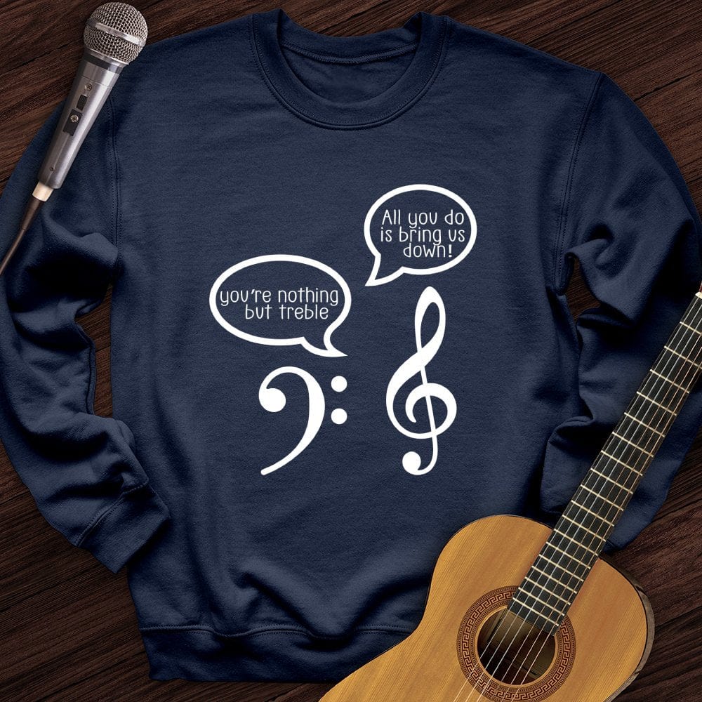 Printify Sweatshirt Navy / S Music Joke Crewneck